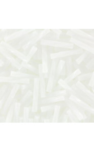 Miyuki twisted bugle beads 2x12mm White opaque TW2012-402